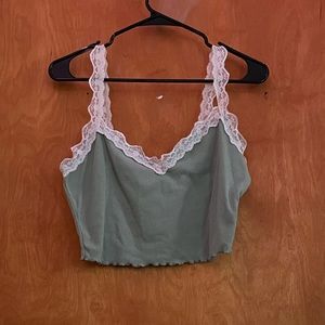 SHEIN | Lace Trim Crop Tank